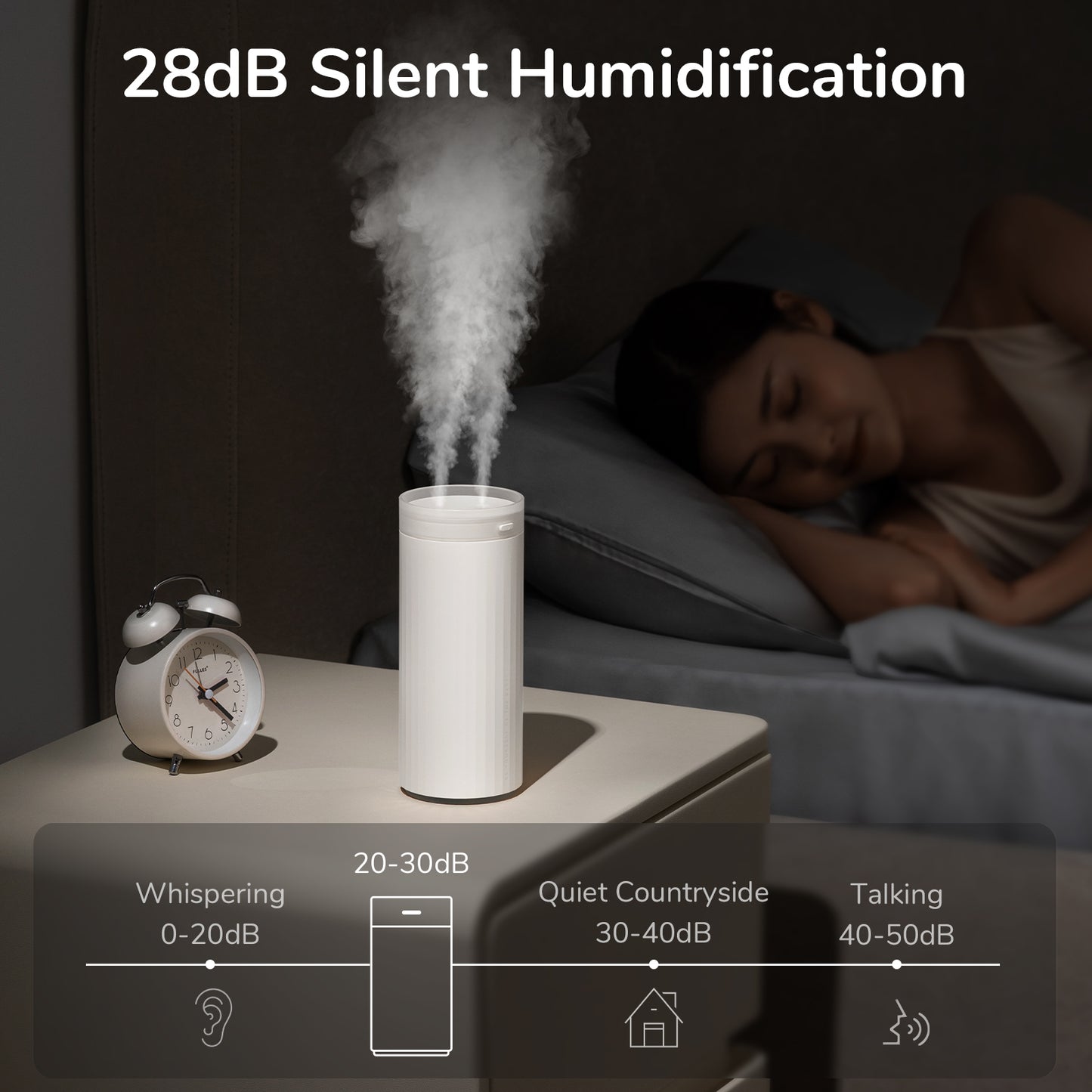 500ml Desk Humidifier Night Light
